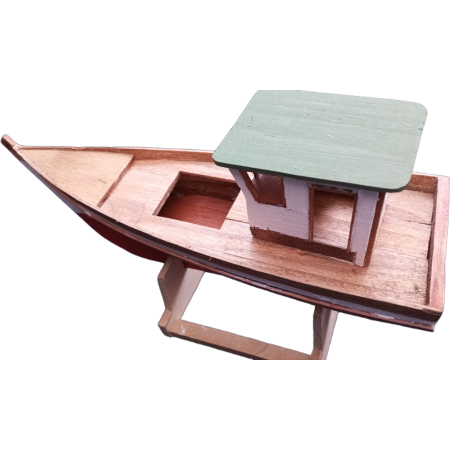 Maqueta Artesanal Embarcación Pesca Chilote Madera Mañío