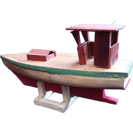 Maqueta Artesanal Embarcación Pesca Chilote Madera Mañío