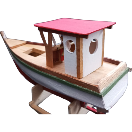Maqueta Artesanal Embarcación Pesca Chilote Madera Mañío