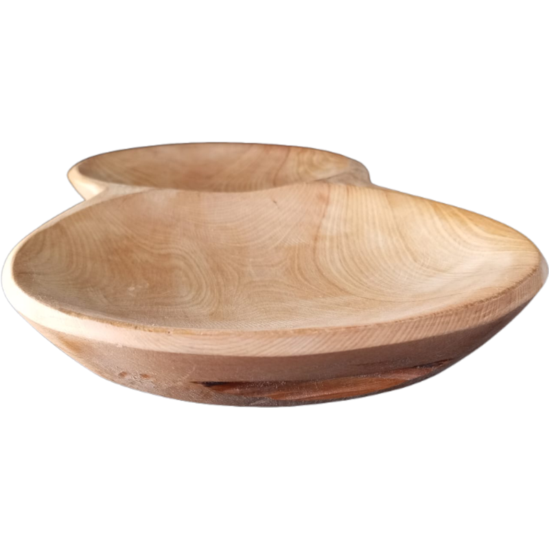 Tabla de Picoteo Doble Plato - Madera Mañío & Cera de Abejas