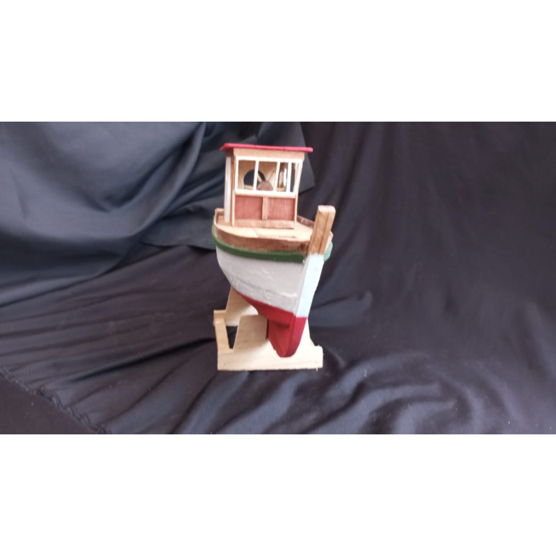 Embarcación Chilota Artesanal - Madera Reciclada 35cm