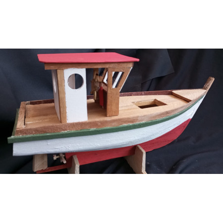 Embarcación Chilota Artesanal - Madera Reciclada 35cm