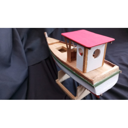 Embarcación Chilota Artesanal - Madera Reciclada 35cm